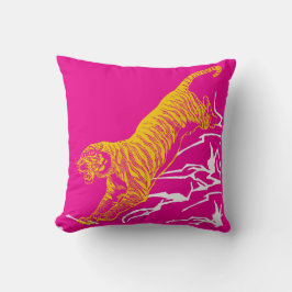 Anpassa Tiger Print Safari Wildlife Cat Design Kudde