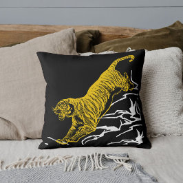 Anpassa Tiger Print Safari Wildlife Cat Design Kudde