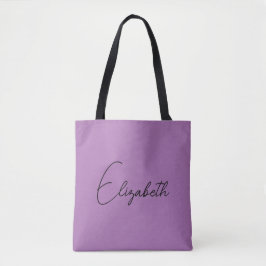 Anpassa till din egen Namn Elegant Lavender Tygkasse