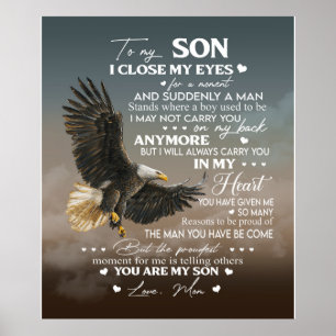 Anpassa till min son från Kärlek Mamma-gåvor Poster