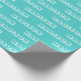 Anpassa till Namn, Text, födelsedagsgiftturkos Presentpapper