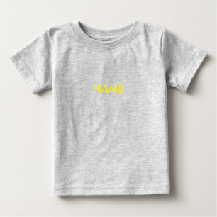 Anpassa till namn, textminimalistisk gult brev t shirt