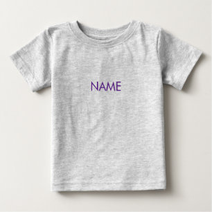 Anpassa till namn, textminimalistisk lila brev t shirt