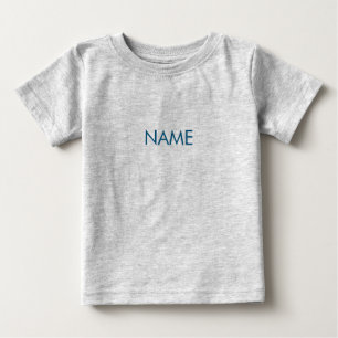 Anpassa till namn, textminimalistiskt blått brev t shirt