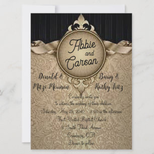 Anpassa till Royalty Wedding-inbjudan Inbjudningar