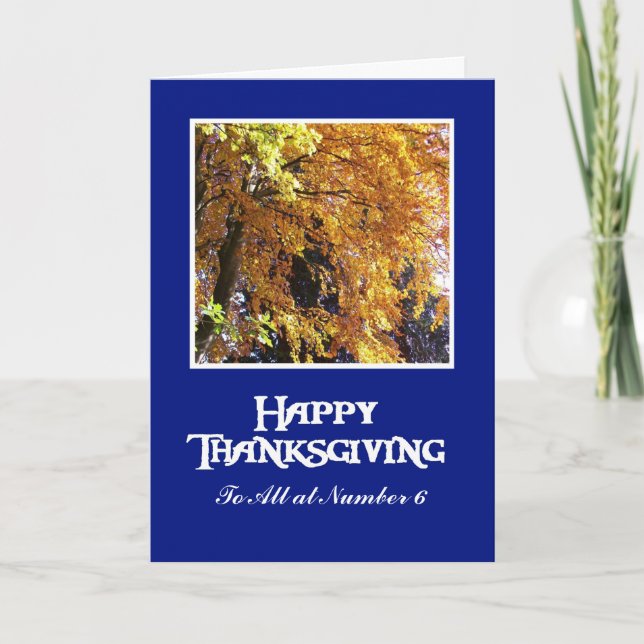 Anpassa till thanksgiving-kort - höstlövning helgkort (Framsida)