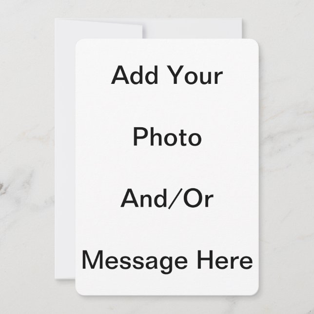 Anpassa tomt 5 x 7 grundläggande vita kort för mal (Framsida)