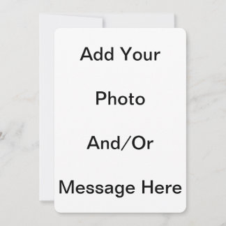 Anpassa tomt 5 x 7 grundläggande vita kort för mal