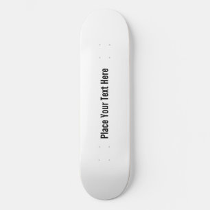 Anpassa tomt vitt skateboard bräda 19,5 cm