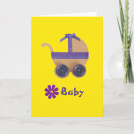 Anpassa transport av persikor och lila baby kort