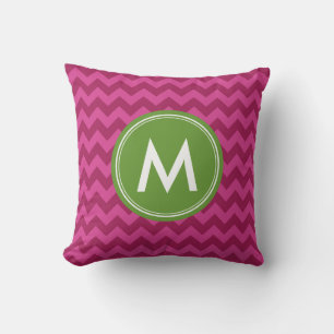 Anpassa Trendigets Lila Chevron Monogram Kudde