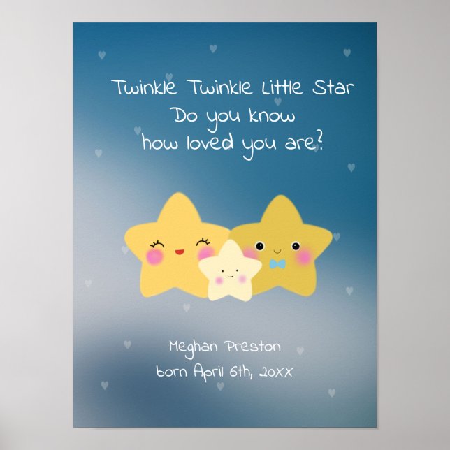 Anpassa Twinkle Twinkle Little Star | POSTER (Framsidan)