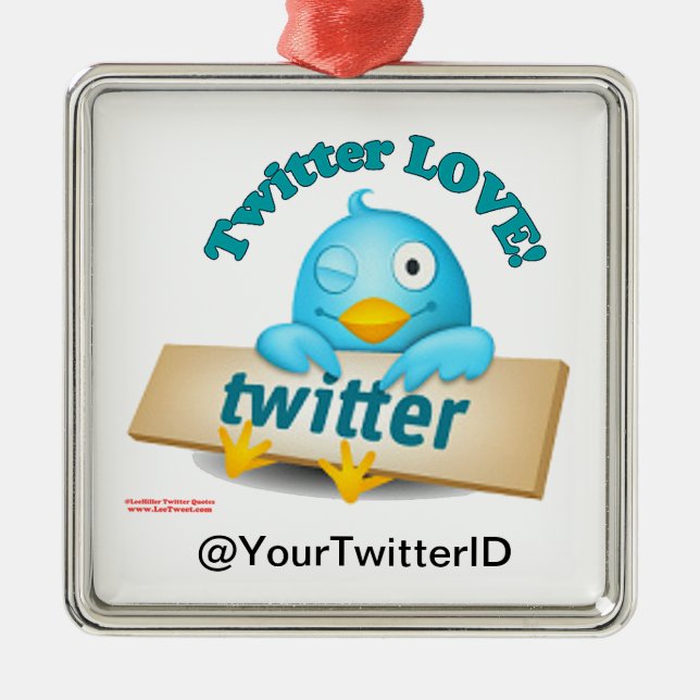 Anpassa Twitter ID LOVE Ornament (Framsidan)