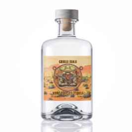 Anpassa Two Gun Bad Hombre Hemmagjord Tequila Spritflaskor Etikett