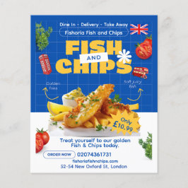 Anpassa UK Edition Delicious Fish N Chips Mail  Flygblad