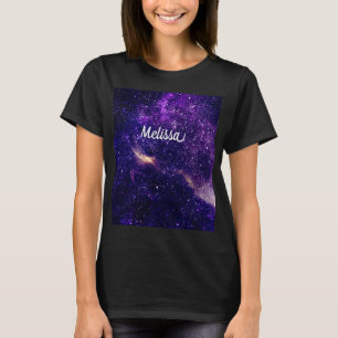Anpassa Ultra violet lila abstrakt galaxy Tee