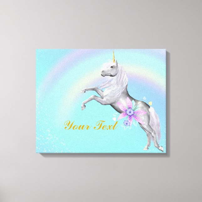 Anpassa Unicorn Wrapped Canvas (Framsida)