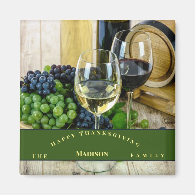 Anpassa unik Thanksgiving Magnet (Framsidan)