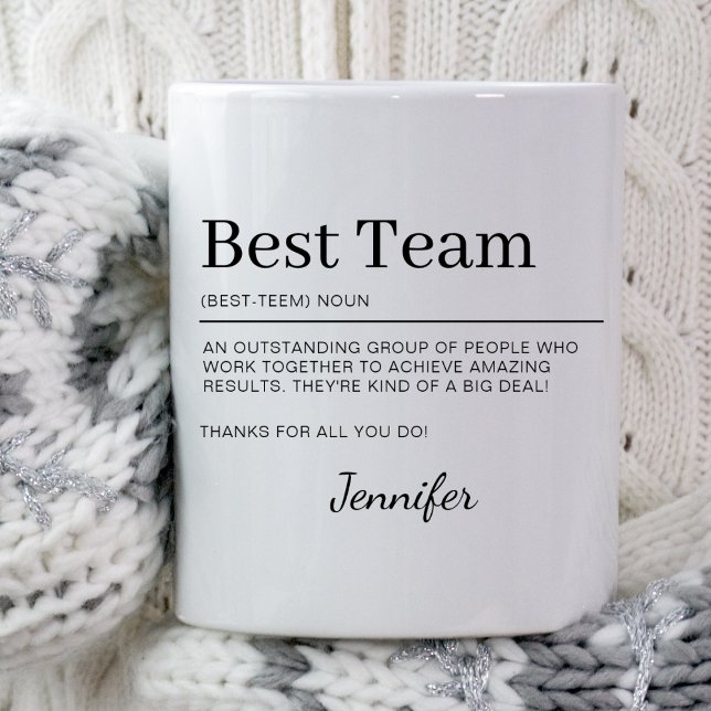 Anpassa uppskattning av bästa teampersonal kaffemugg (Skapare uppladdad)