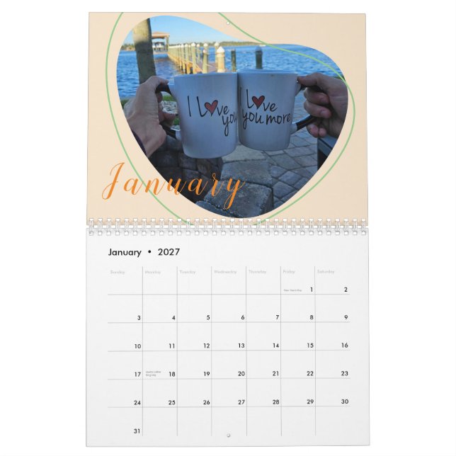 Anpassa utskrivbar kalender (Jan 2027)