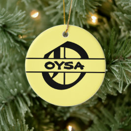 Anpassa utsmyckningen Namn Brev Julgransprydnad Keramik