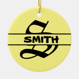 Anpassa utsmyckningen Namn Brev Julgransprydnad Keramik