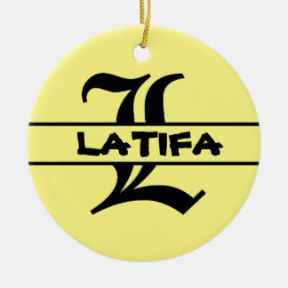 Anpassa utsmyckningen Namn Brev Julgransprydnad Keramik