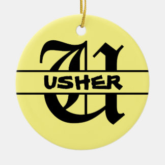 Anpassa utsmyckningen Namn Brev Julgransprydnad Keramik