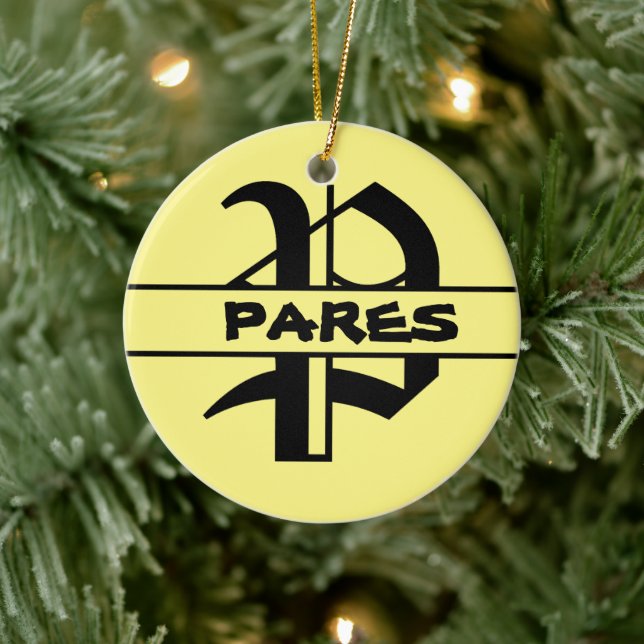 Anpassa utsmyckningen Namn Brev Julgransprydnad Keramik (Träd)