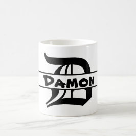 Anpassa utsmyckningen Namn Brev Kaffemugg