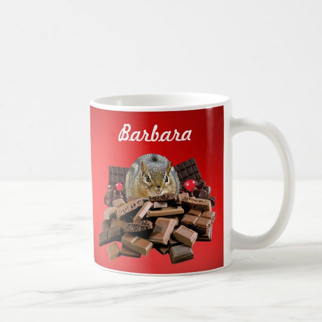 Anpassa Valentine eller Sweetest Chocolate Chipmun Kaffemugg (Höger)