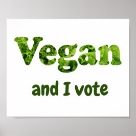 Anpassa väljare för Vegan-aktivist Poster