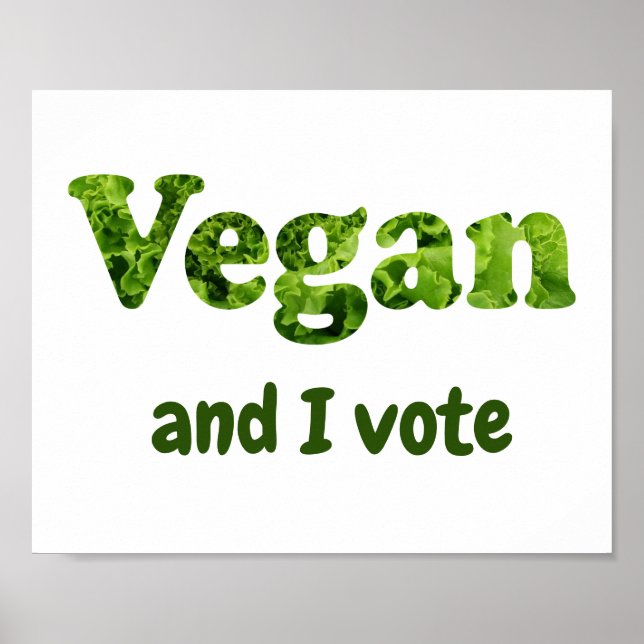 Anpassa väljare för Vegan-aktivist Poster (Framsidan)
