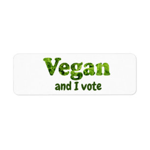 Anpassa väljare för Vegan-aktivist Returadress Etikett