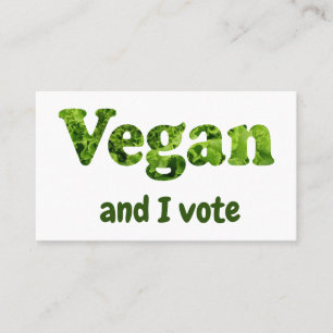 Anpassa väljare för Vegan-aktivist Visitkort