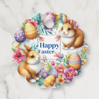 Anpassa Vår blommor-Märkrna i Påsk Gåvor Etiketter