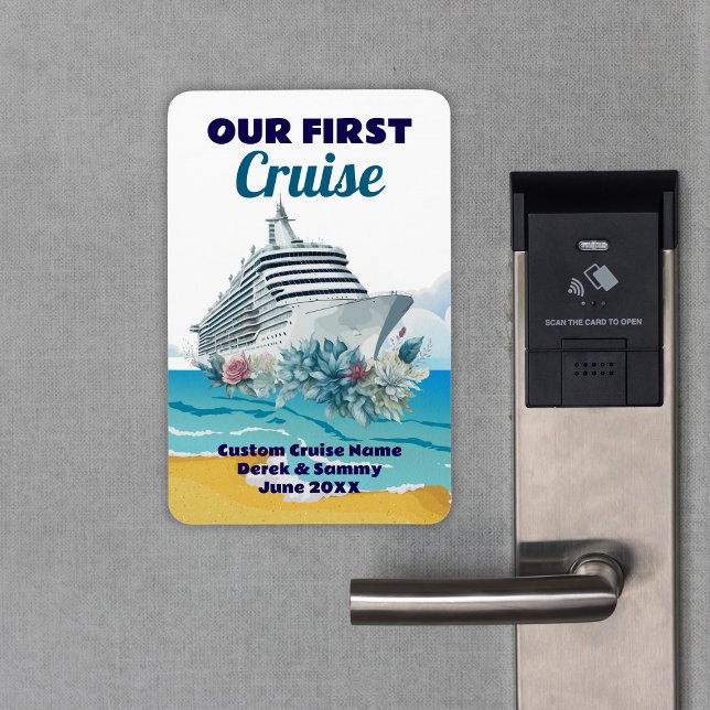 Anpassa vår första kryssningsstuga dörr magnet (Custom Our First Cruise Cabin Door Magnet
)