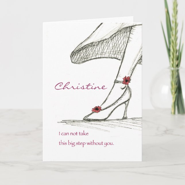 Anpassa, var min Bridesmaid Inbjudan (Framsida)