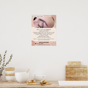 Anpassa Varför Ögonbrynslaminering Studio Tjänst Poster