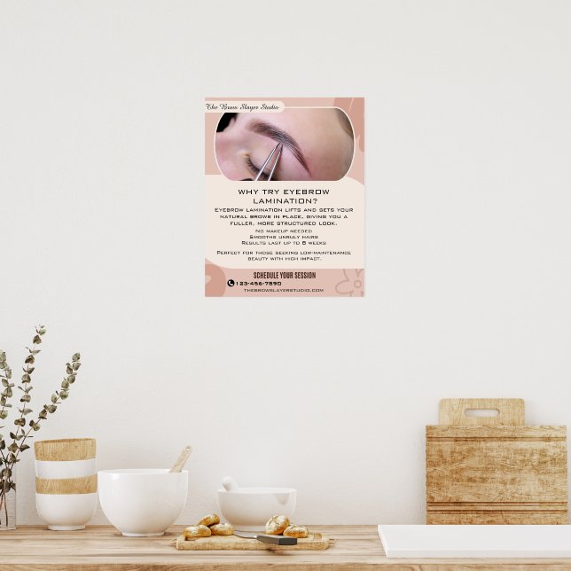 Anpassa Varför Ögonbrynslaminering Studio Tjänst Poster (Kök)