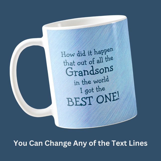 Anpassa VARJE-text - Gått för Grandson Kaffemugg (Skapare uppladdad)