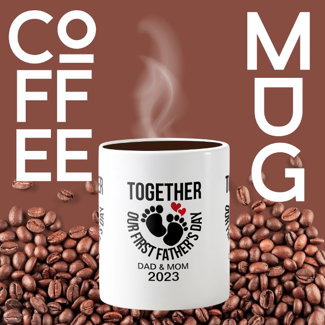 Anpassa vårt första Fars dag tillsammans Kaffemugg (Skapare uppladdad)