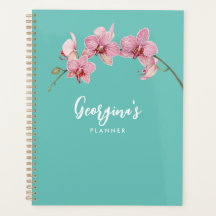 Anpassa vattenfärgens Rosa Moth Orchids Flower