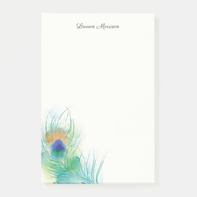 Anpassa vattenfärgsfärgsraka ludd för anteckning post-it block (Framsida)