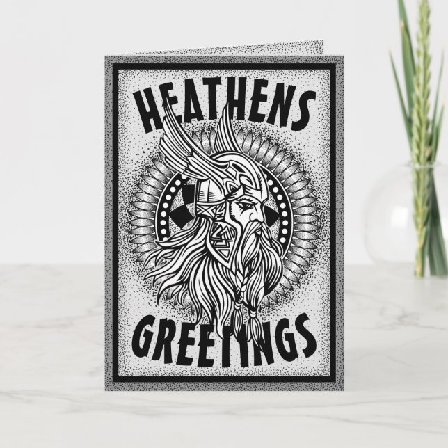 Anpassa Viking Heathens Hälsning Kort (Framsida)