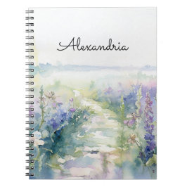 Anpassa Vild Lavender-blommor Anteckningsbok