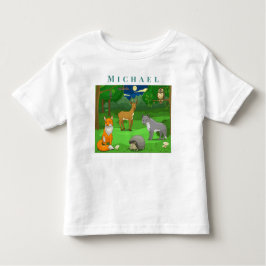 Anpassa Vilda djur i ett skogslandskap T Shirt