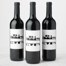 Anpassa Vin Split Ram Monogram Vinflaska Etikett
