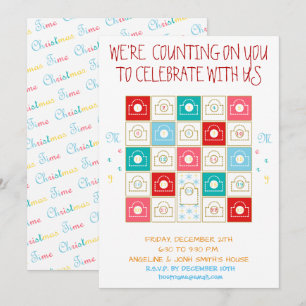 Anpassa vintage Advent Calendar Inbjudningar