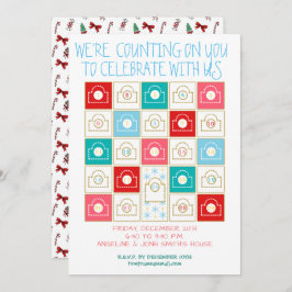 Anpassa vintage Advent Calendar Inbjudningar